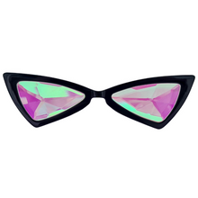 Load image into Gallery viewer, Black Cat Eye Kaleidoscope Glasses