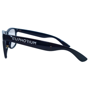 Black Wayfarer Heart Diffraction Glasses