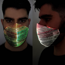 Load image into Gallery viewer, Black Optic Fibre LED Mask