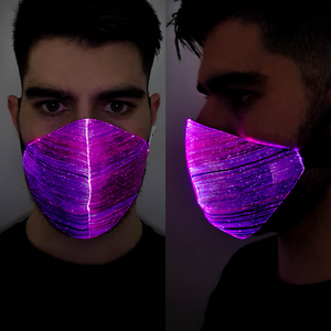 Black Optic Fibre LED Mask