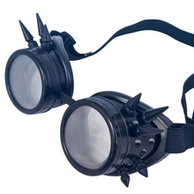 Load image into Gallery viewer, Black Steampunk Diffraction Goggles