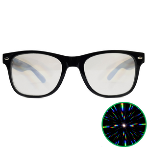 Black Wayfarer Ultimate Diffraction Glasses