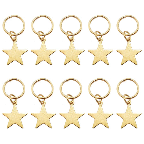 Gold Star Hair Rings
