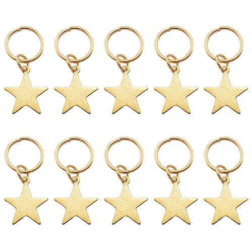 Gold Star Hair Rings