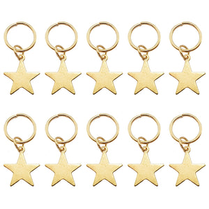 Gold Star Hair Rings