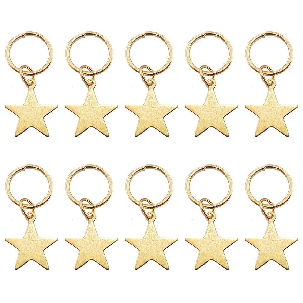 Gold Star Hair Rings