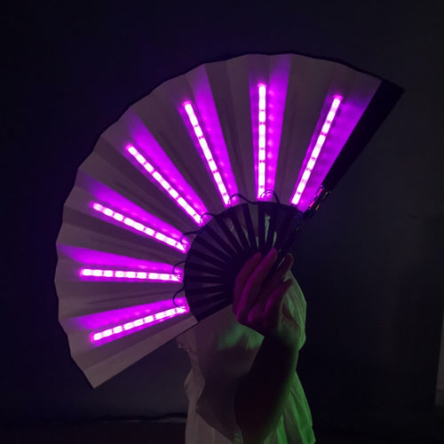 Large Pink LED Hand Fan
