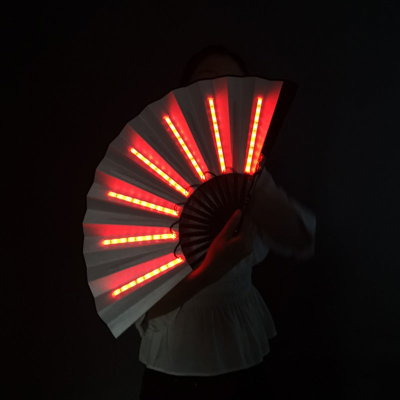 Large Red LED Hand Fan