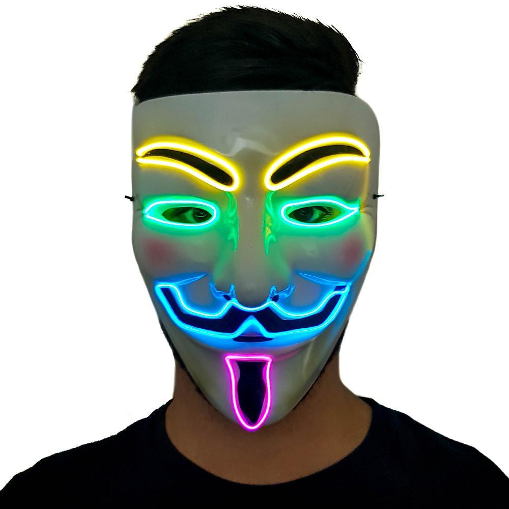Multicolour LED Vendetta Mask