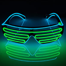 Load image into Gallery viewer, Turquoise LED Shutter Glasses