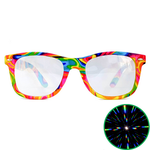 Kandi Swirl Wayfarer Ultimate Diffraction Glasses