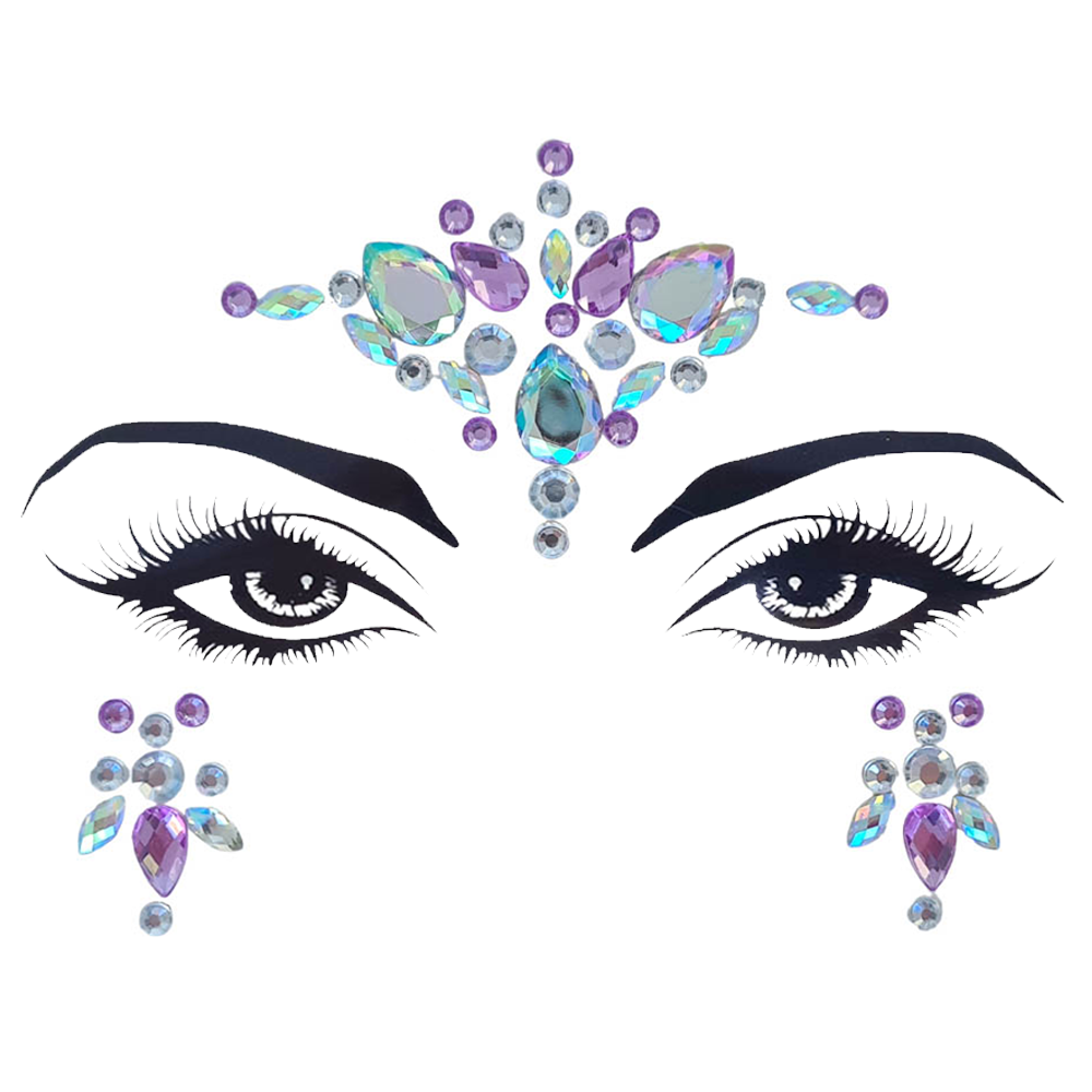 Purple Unicorn Dreams Face Gems