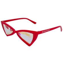 Load image into Gallery viewer, Red Cat Eye Kaleidoscope Glasses
