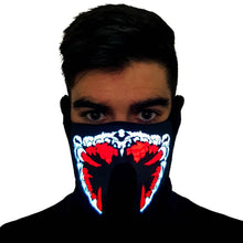 Load image into Gallery viewer, Red Predator LED Sound Reactive Mask