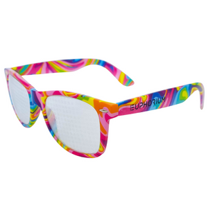 Kandi Swirl Wayfarer Heart Diffraction Glasses