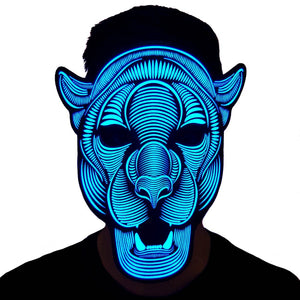 Leopard LED Sound Reactive Mask