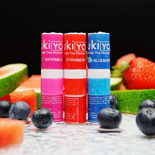 UKIYO Scented Nasal Inhalers: Watermelon, Strawberry & Blueberry (3 Pack)
