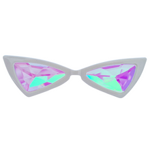 Load image into Gallery viewer, White Cat Eye Kaleidoscope Glasses