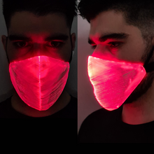 Load image into Gallery viewer, White Optic Fibre LED Mask