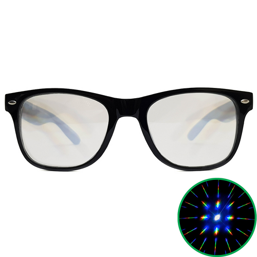 Black Wayfarer Diffraction Glasses